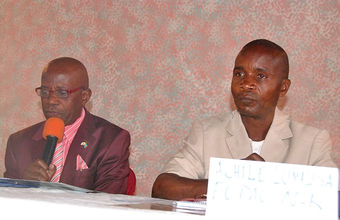 Achile Mbusa Lumalisa, président  de la Fédération des organisations  des producteurs agricoles du Congo  au Nord-Kivu. Photo : M. K. Saliboko