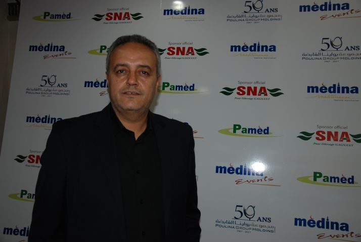 Hamdi Souissi, directeur du salon Pamed, de Yasmine Hammamet, en Tunisie. Photo : AH Hamdi Souissi, directeur du salon Pamed, de Yasmine Hammamet, en Tunisie. Photo : AH