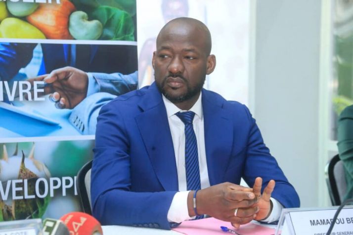 Mamadou Berté assurera l'intérim de la présidence du Conseil coton anacarde jusqu'à la passation officielle des charges avec le directeur général sortant. Photo : AIP Mamadou Berté assurera l'intérim de la présidence du Conseil coton anacarde jusqu'à la passation officielle des charges avec le directeur général sortant. Photo : AIP