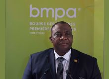 Kobenan Kouassi Adjoumani, ministre de l’Agriculture de Côte d’Ivoire lors de sa visite de travail à la BMPA fin juillet. Photo : MACI
